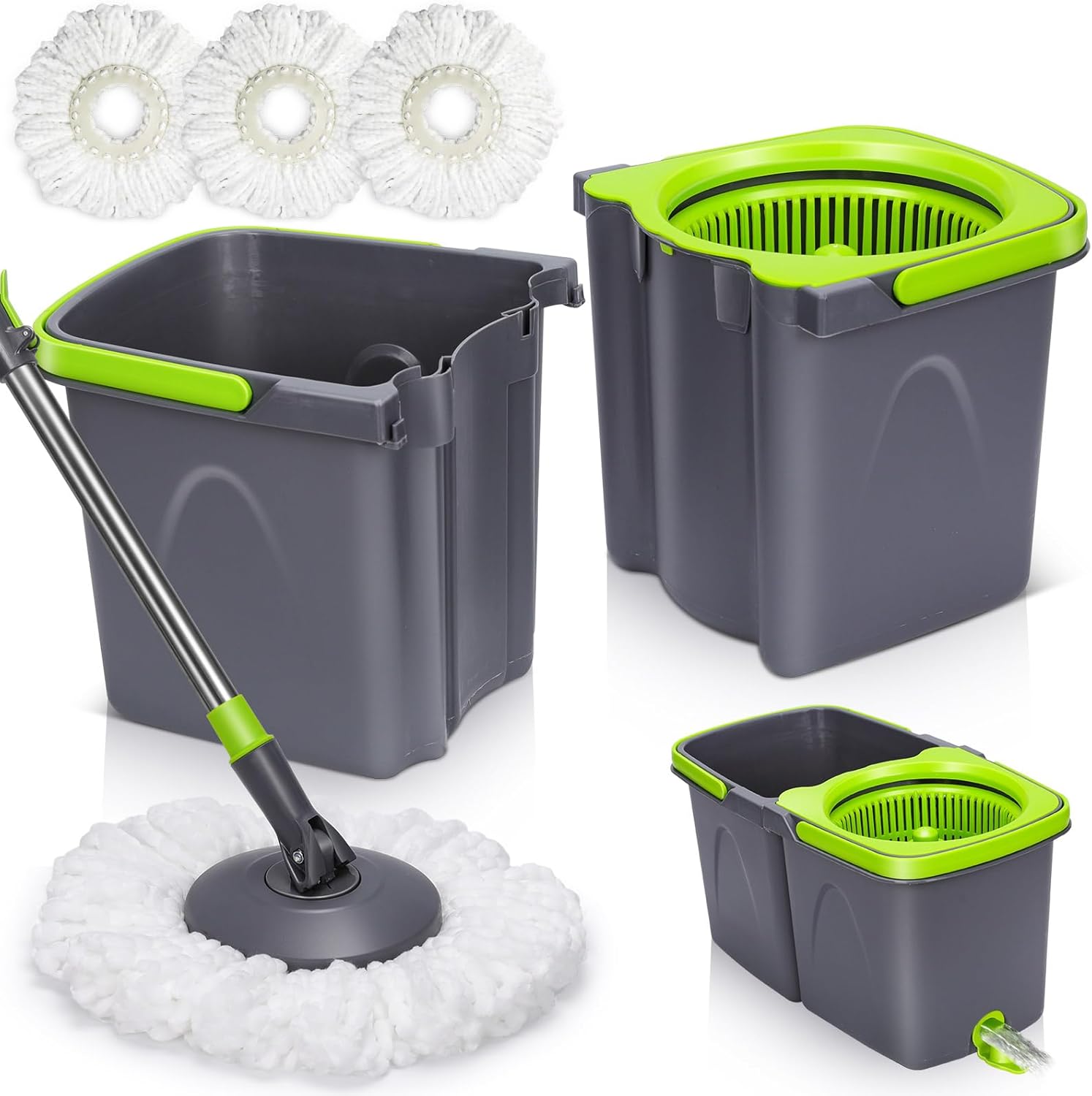 Spin Mop Bucket with Wringer Set