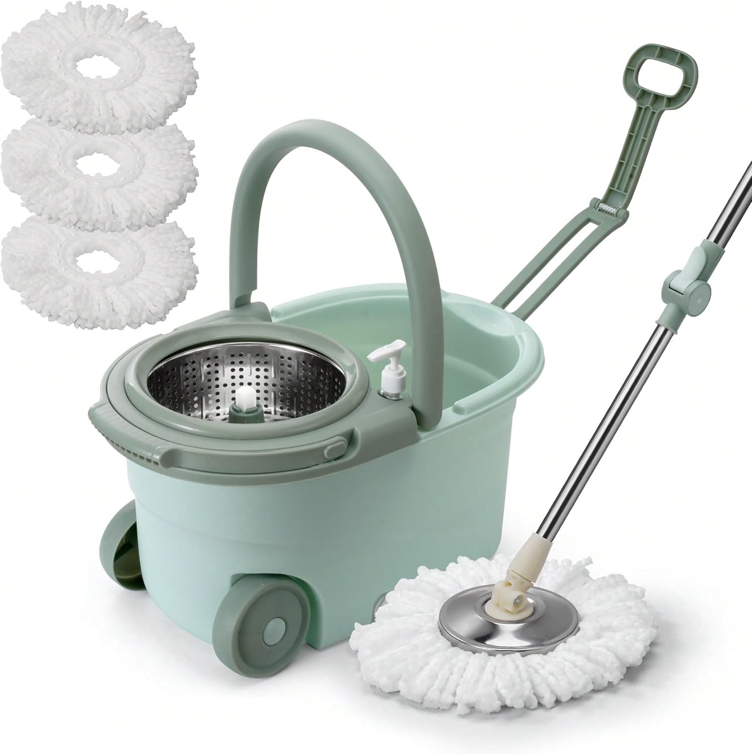 Spin mop dehydrating bucket