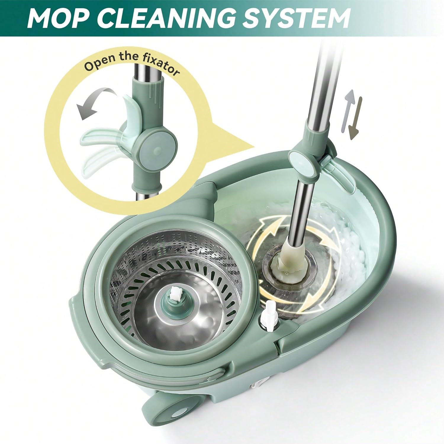 Spin mop dehydrating bucket - Image 2